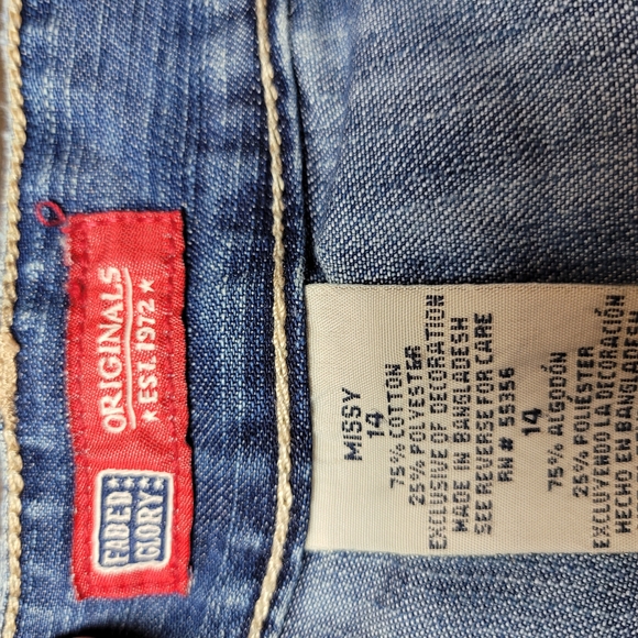 Faded Glory Blue and Gold Skorts with Raw Hem - Picture 5 of 9